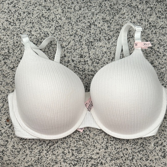 Victoria's Secret Other - Victoria's Secret Ribbed White Bra 36DD